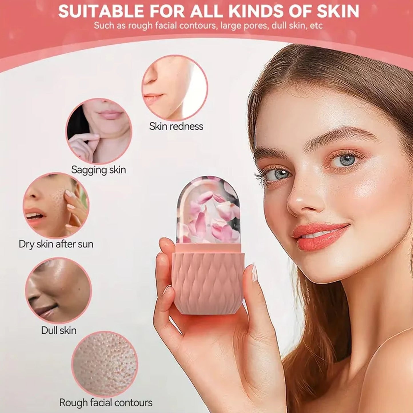 Silicone Ice  Facial Roller & Cleansing Scrub