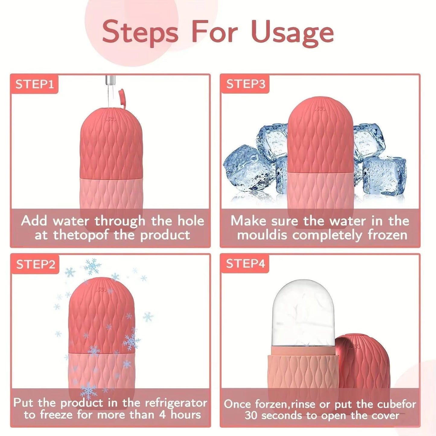 Silicone Ice  Facial Roller & Cleansing Scrub