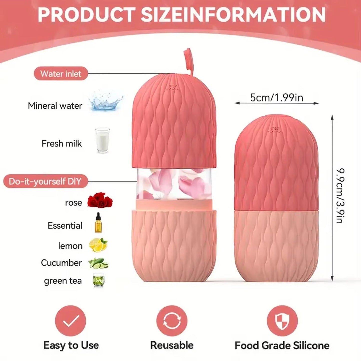 Silicone Ice  Facial Roller & Cleansing Scrub